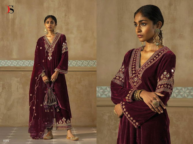 Deepsy Velvet 23 Velvet Embroidery Wedding Salwar Suits
